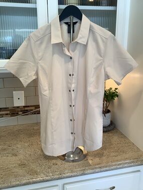 5.11 Tactical Women's Janet Short Sleeve Button-Down Shirt - Cream NWT